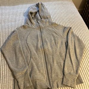 Lululemon Gray Scuba Zip Up Hoodie Size 10